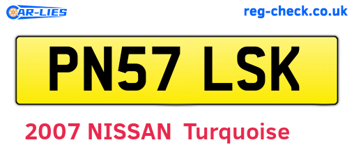 PN57LSK are the vehicle registration plates.