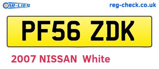 PF56ZDK are the vehicle registration plates.