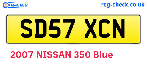 SD57XCN are the vehicle registration plates.