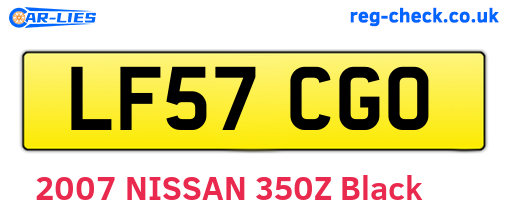 LF57CGO are the vehicle registration plates.