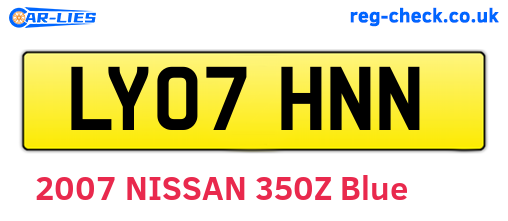 LY07HNN are the vehicle registration plates.