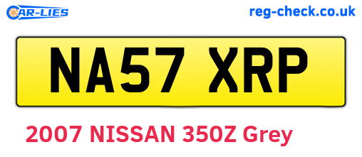 NA57XRP are the vehicle registration plates.