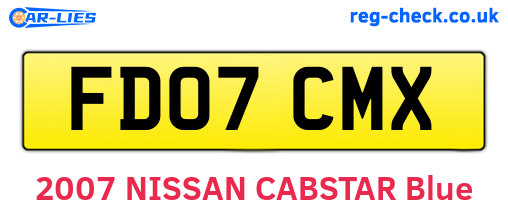 FD07CMX are the vehicle registration plates.