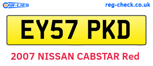 EY57PKD are the vehicle registration plates.