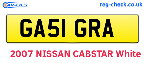 GA51GRA are the vehicle registration plates.
