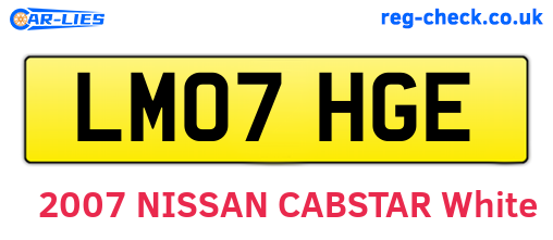 LM07HGE are the vehicle registration plates.