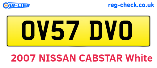 OV57DVO are the vehicle registration plates.