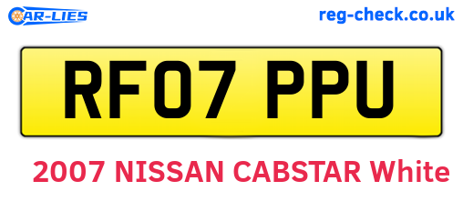 RF07PPU are the vehicle registration plates.