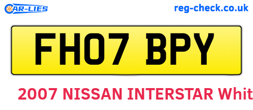FH07BPY are the vehicle registration plates.