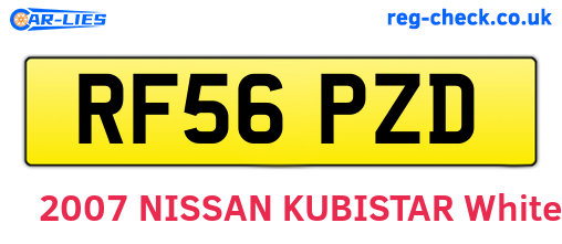 RF56PZD are the vehicle registration plates.
