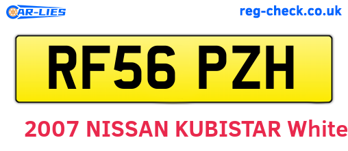 RF56PZH are the vehicle registration plates.
