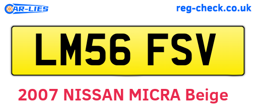 LM56FSV are the vehicle registration plates.