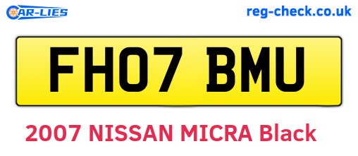FH07BMU are the vehicle registration plates.