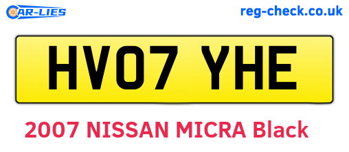 HV07YHE are the vehicle registration plates.