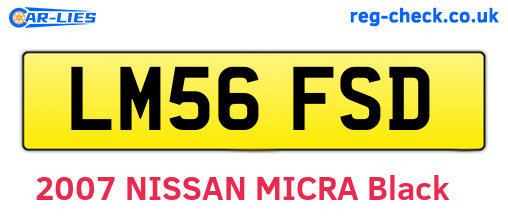 LM56FSD are the vehicle registration plates.