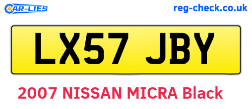LX57JBY are the vehicle registration plates.