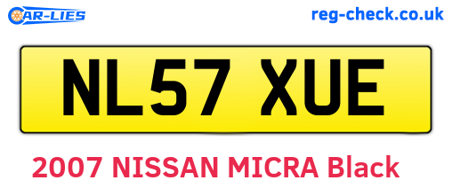 NL57XUE are the vehicle registration plates.