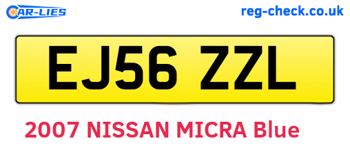 EJ56ZZL are the vehicle registration plates.