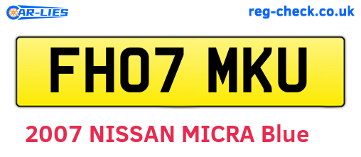 FH07MKU are the vehicle registration plates.