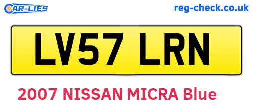 LV57LRN are the vehicle registration plates.