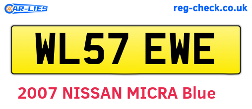 WL57EWE are the vehicle registration plates.