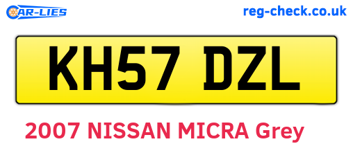 KH57DZL are the vehicle registration plates.
