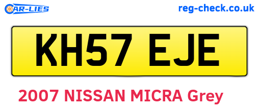 KH57EJE are the vehicle registration plates.