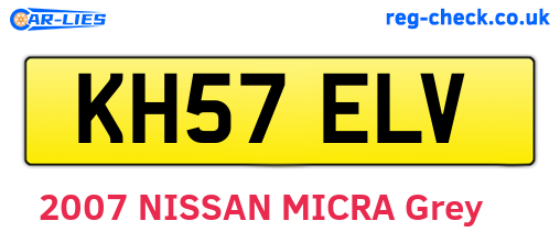 KH57ELV are the vehicle registration plates.