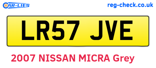 LR57JVE are the vehicle registration plates.