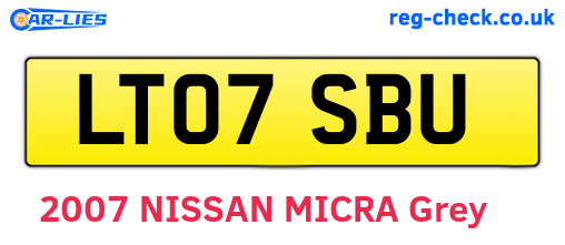 LT07SBU are the vehicle registration plates.