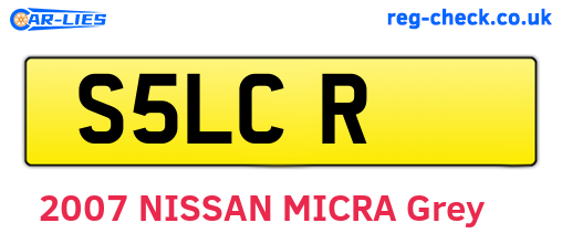 S5LCR are the vehicle registration plates.