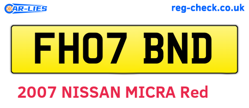 FH07BND are the vehicle registration plates.
