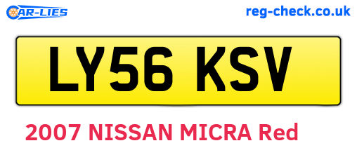 LY56KSV are the vehicle registration plates.