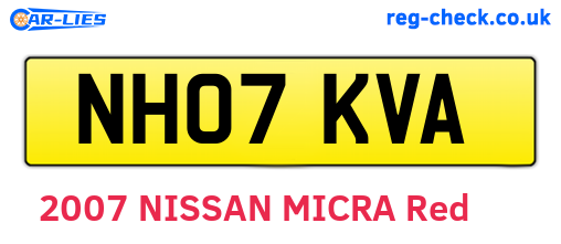 NH07KVA are the vehicle registration plates.
