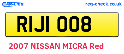 RIJ1008 are the vehicle registration plates.