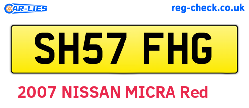 SH57FHG are the vehicle registration plates.