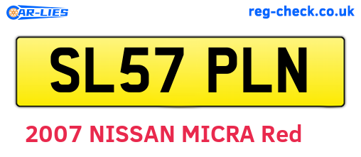 SL57PLN are the vehicle registration plates.