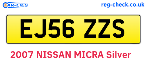 EJ56ZZS are the vehicle registration plates.