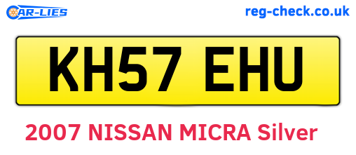 KH57EHU are the vehicle registration plates.