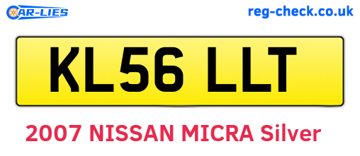 KL56LLT are the vehicle registration plates.