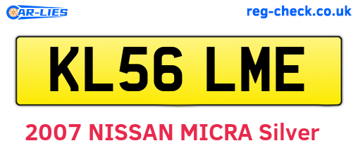 KL56LME are the vehicle registration plates.