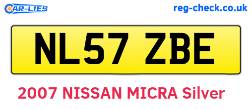 NL57ZBE are the vehicle registration plates.