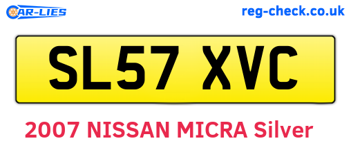 SL57XVC are the vehicle registration plates.