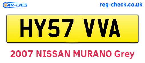 HY57VVA are the vehicle registration plates.