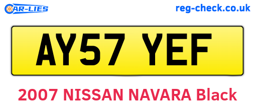 AY57YEF are the vehicle registration plates.