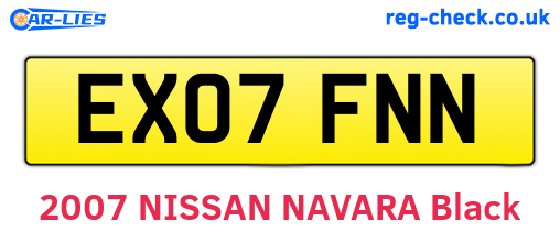 EX07FNN are the vehicle registration plates.