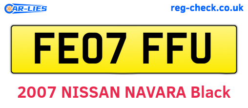 FE07FFU are the vehicle registration plates.