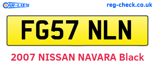 FG57NLN are the vehicle registration plates.