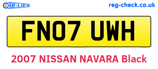 FN07UWH are the vehicle registration plates.