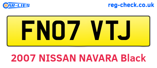 FN07VTJ are the vehicle registration plates.